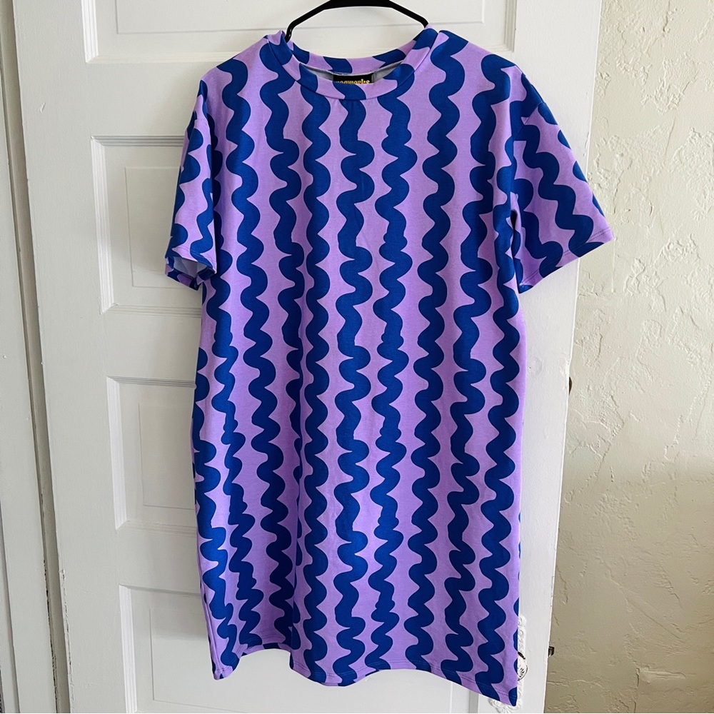 Nooworks Squiggle Print Tee Dress